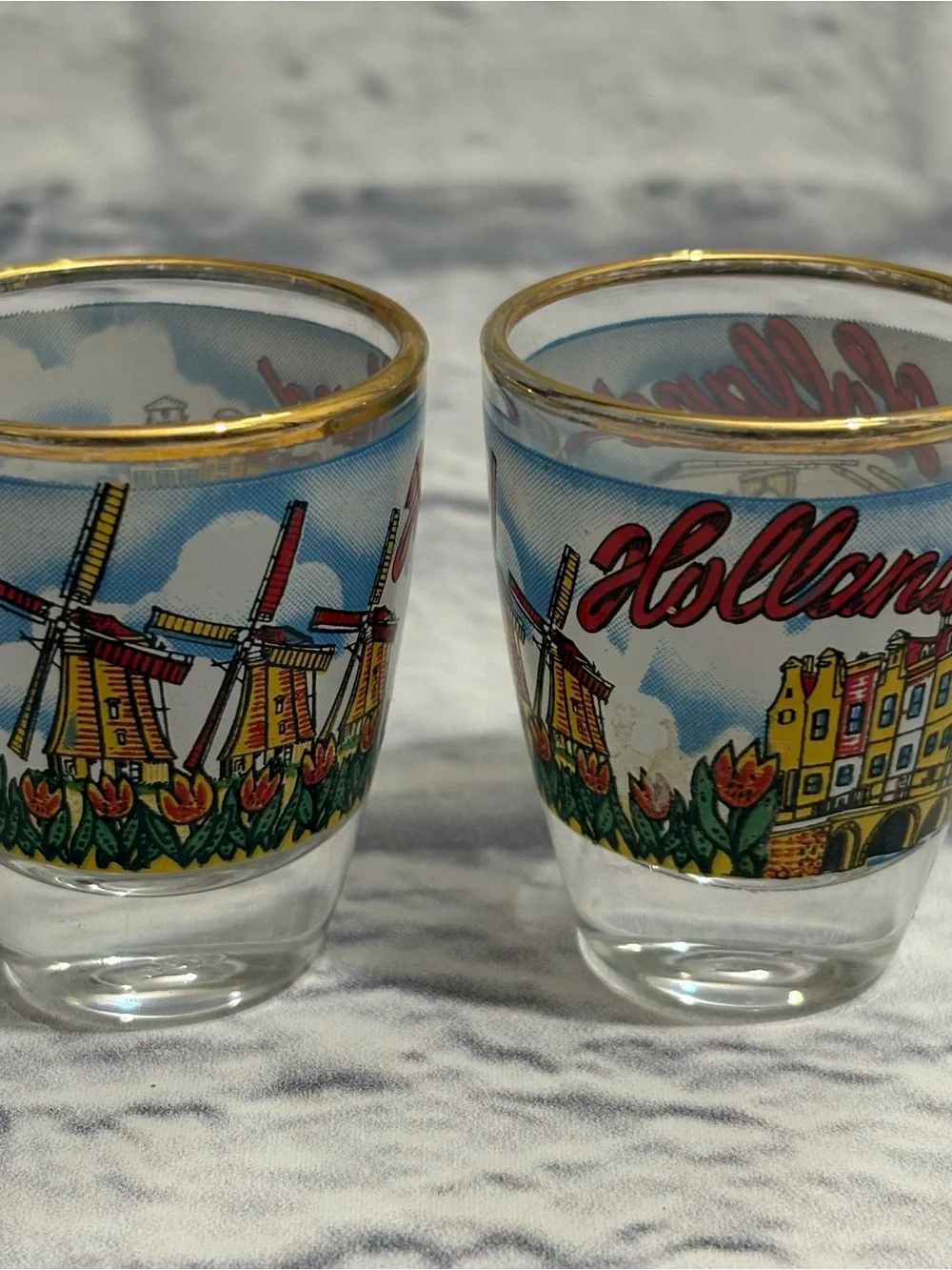 Holland, Switzerland, Paris, Germany, Czech Republic collectible shot glasses